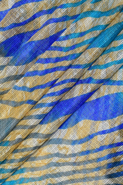Multi Color Stripes Print Kota Doria Fabric