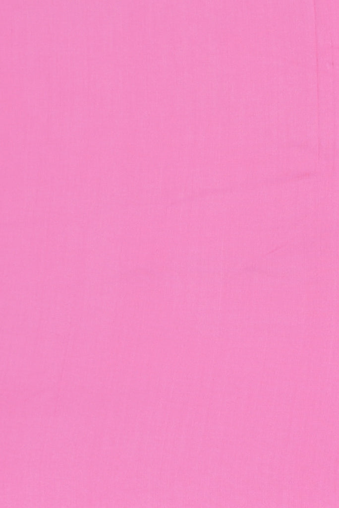 Pink Plain Print Rayon Fabric