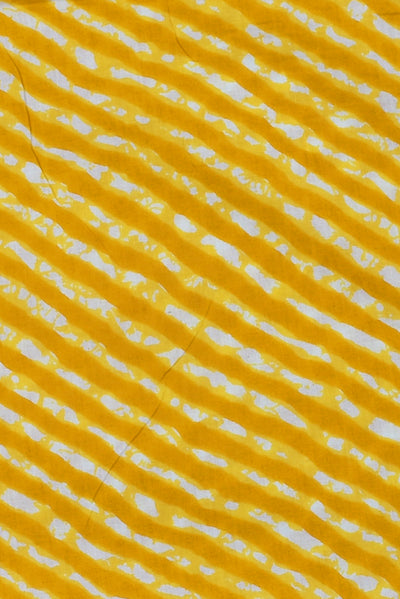 Yellow Leheria Print Cotton Fabric
