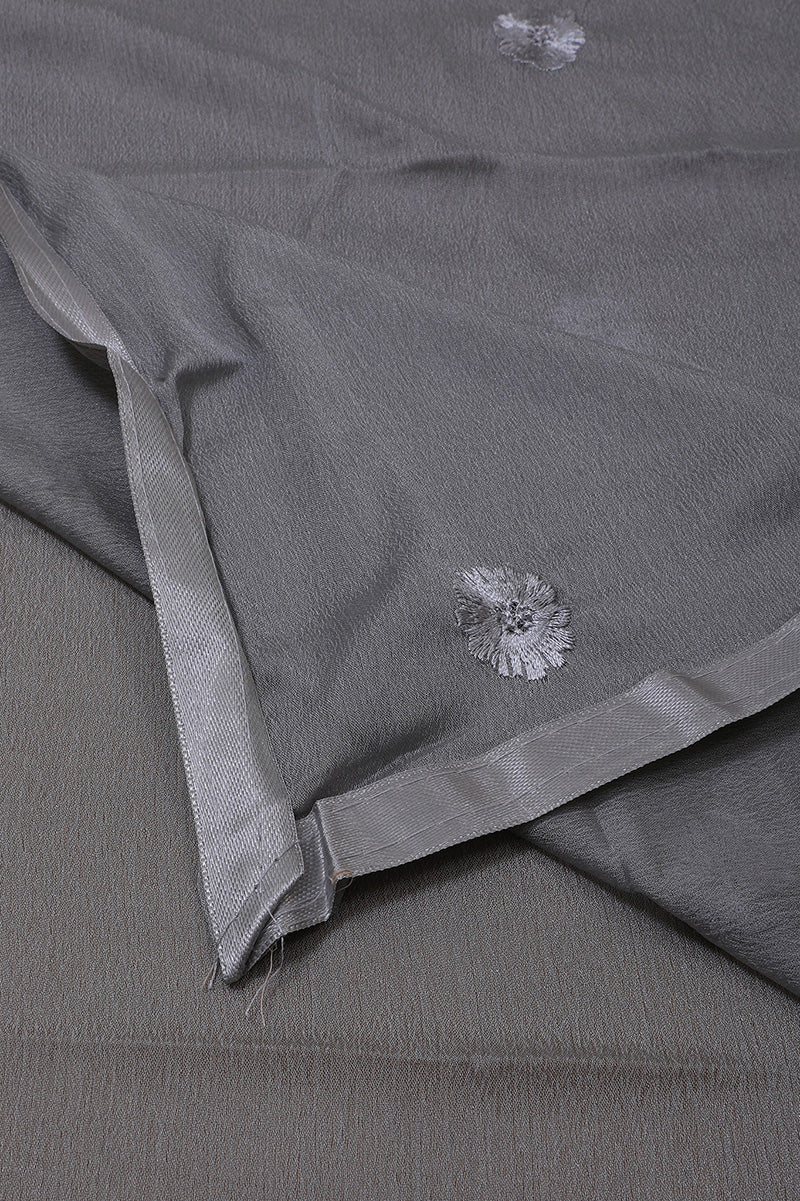 Gray Jaam Cotton Unstitched Suit Set with Dupatta