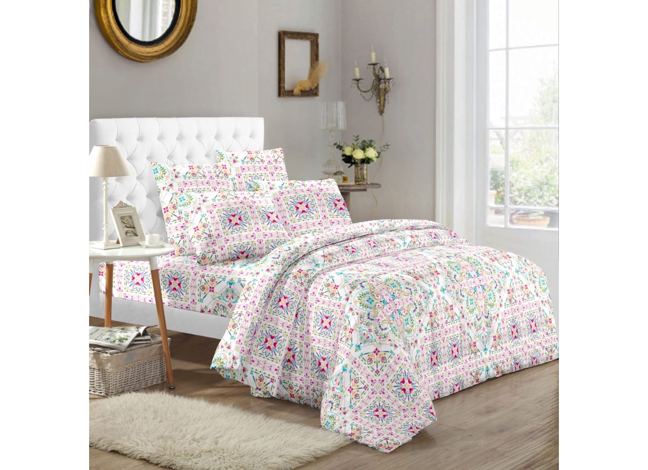 Multicolor floral Printed Extra Large King Size Twil Cotton Bed Sheet 108*108