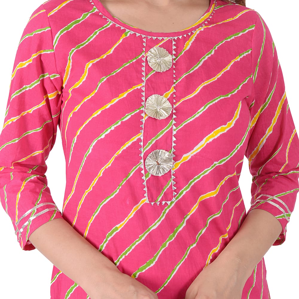 Gota patti kurti neck design hotsell