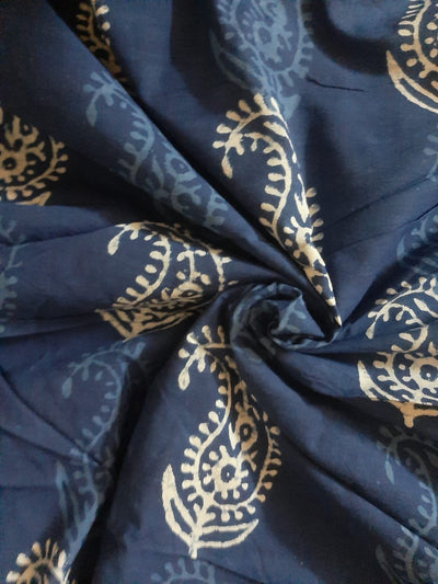 Blue Butta Print cotton fabric Fabric